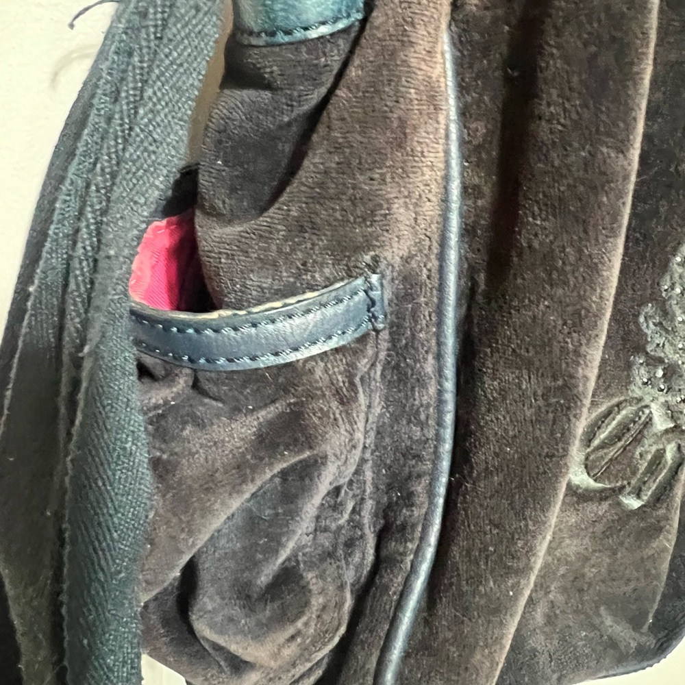 Vintage Juicy Couture Blue Suede Tote Bag - Picture 8 of 11